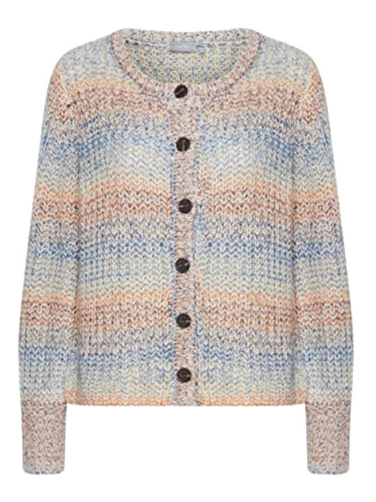 Women's Knitted Cardigan with Buttons Multicolour