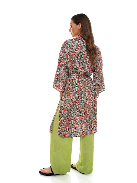 Raffaella Collection Long Women's Kimono Green