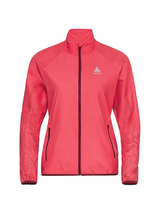 Odlo LIGHT Women's Running Short Sports Jacket for Spring or Autumn Pink