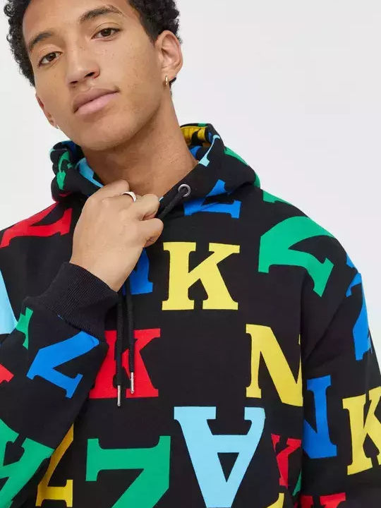 Karl Kani Men's Sweatshirt with Hood and Pockets Black