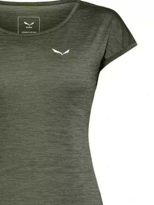 Puez Melange Dry Γυναικείο Αθλητικό T-shirt Fast Drying Χακί