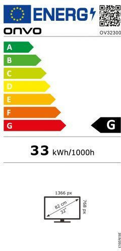 Onvo Smart Τηλεόραση 32" HD Ready LED OV32300 (2022)