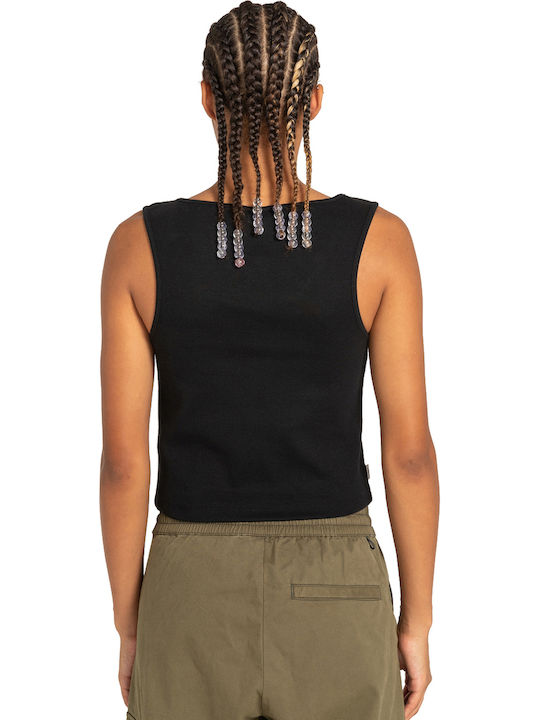 'YARNHILL' Women's Summer Crop Top Sleeveless Black