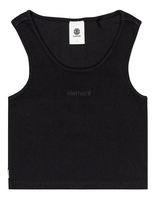 'YARNHILL' Women's Summer Crop Top Sleeveless Black
