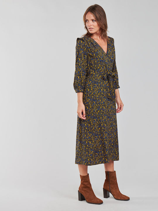 Rochie De Vară Pentru Femei Midi Wrap-Around Neagră