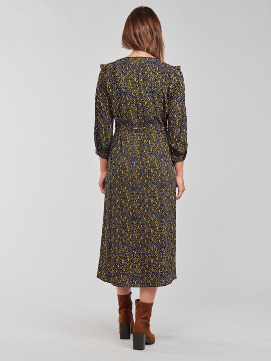 Rochie De Vară Pentru Femei Midi Wrap-Around Neagră