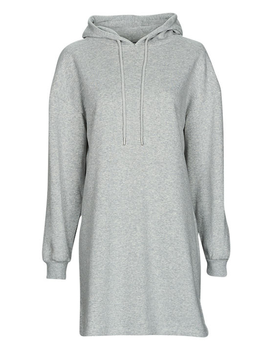 Pieces Mini Dress with Hood Gray