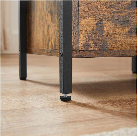Nachttisch Metall Braun 38x28x60cm