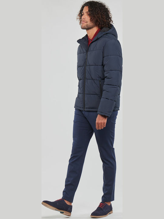 Χειμωνιάτικο Μπουφάν Puffer Navy Μπλε