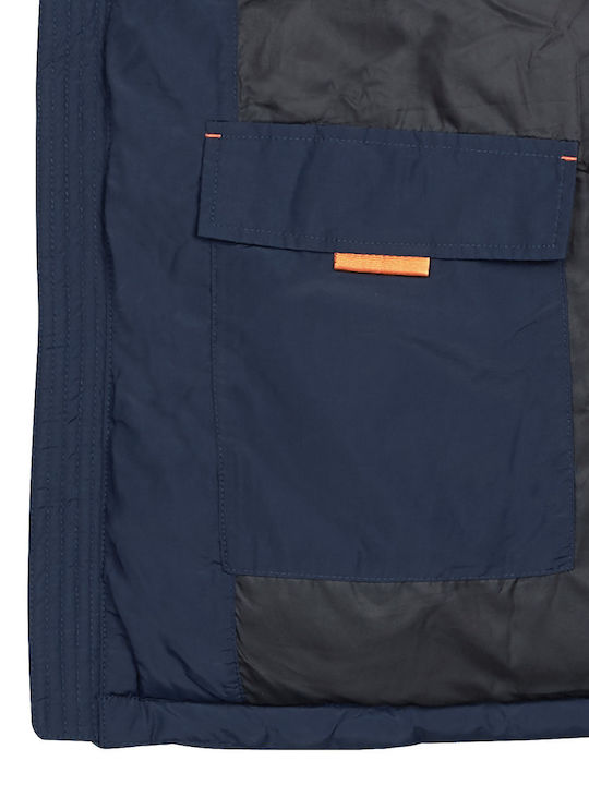 Χειμωνιάτικο Μπουφάν Puffer Navy Μπλε
