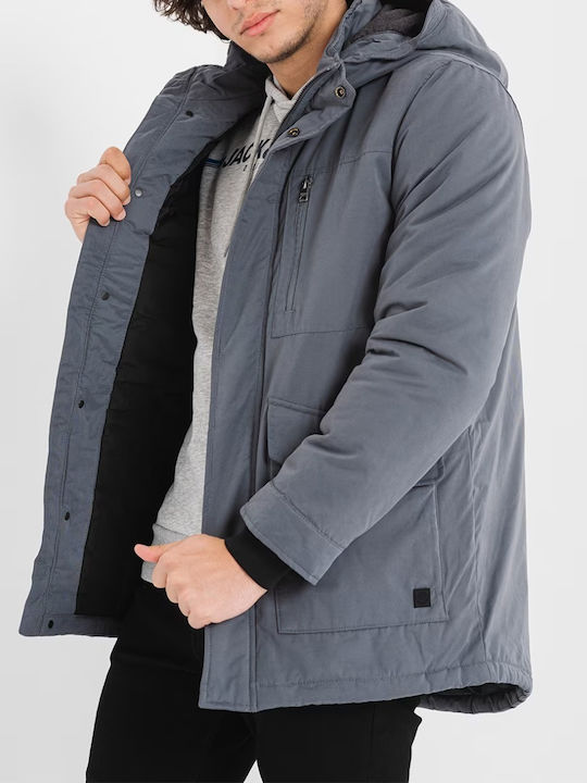 De Iarnă Jachetă Parka Gri