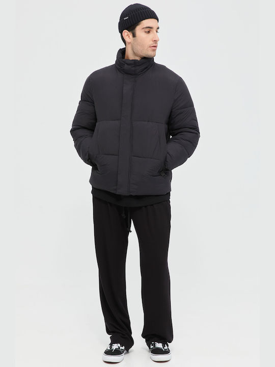 Aristoteli Bitsiani Men's Winter Puffer Jacket Black