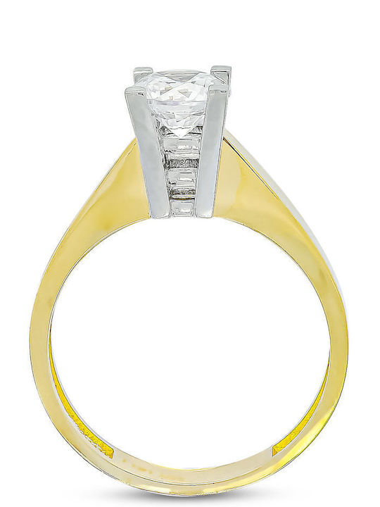 Kiriakos Gofas Single Stone Ring Made of 14K Gold