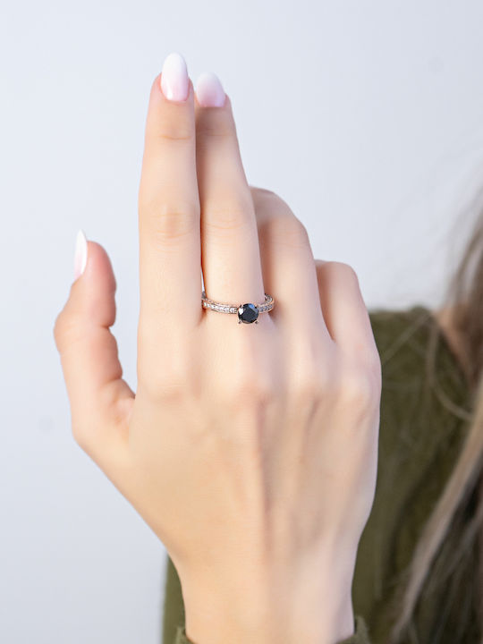 Kiriakos Gofas Inel Din Aur Roz 14K