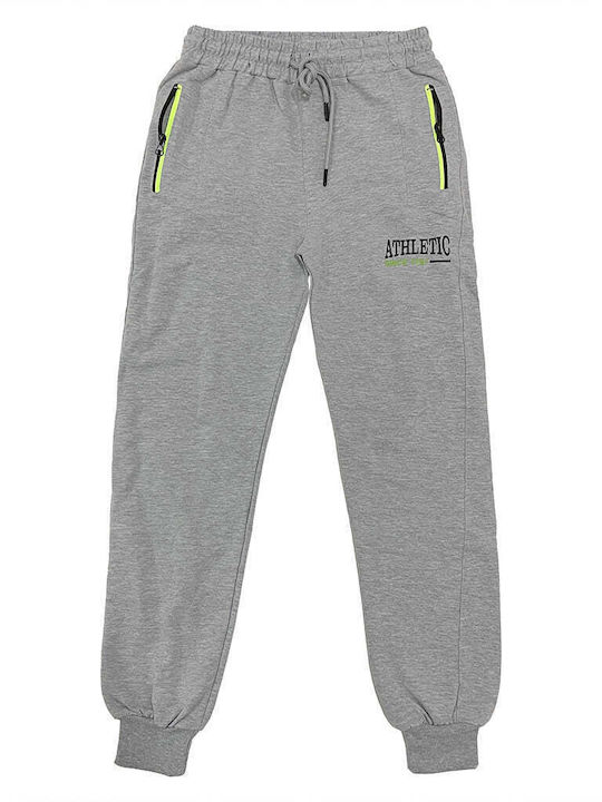 Ustyle Men's Sweatpants with Rubber Gray