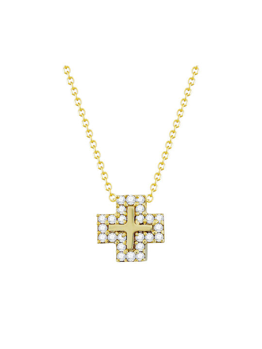 Kiriakos Gofas Gold Cross 9K with Chain