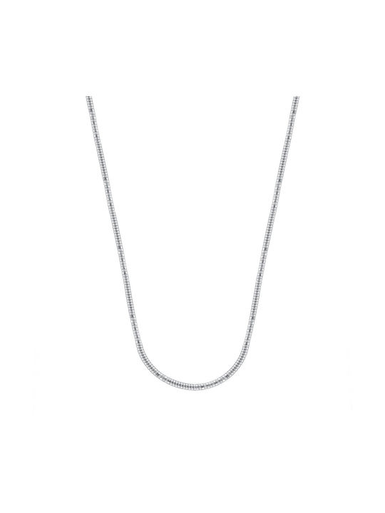 Kiriakos Gofas White Gold Chain Neck 14K Thin Thickness 1.25mm and Length 40cm