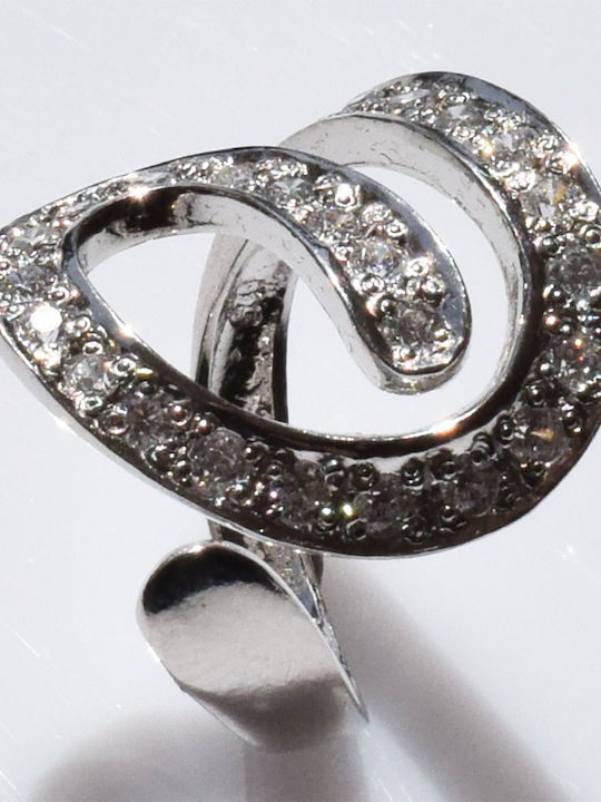 Bizoutaki Ring with Zircon made of Silver