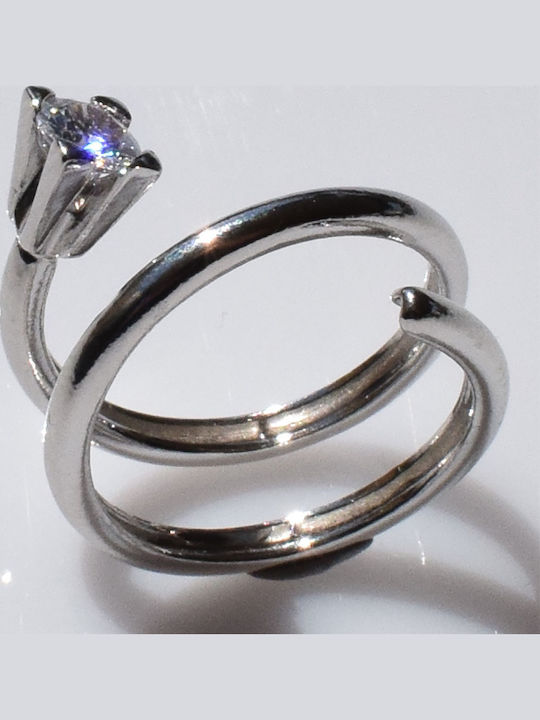 Bizoutaki Ring with Zircon made of Silver