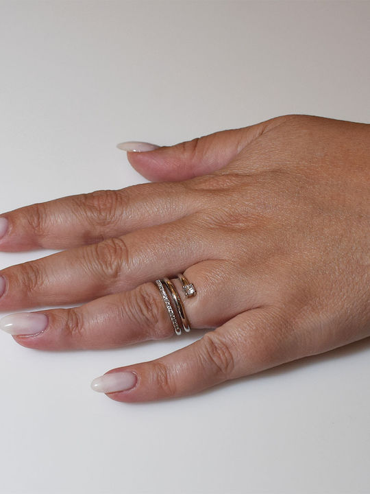 Bizoutaki Ring with Zircon made of Silver