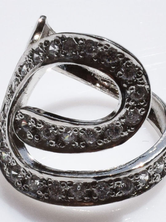 Bizoutaki Ring with Zircon made of Silver