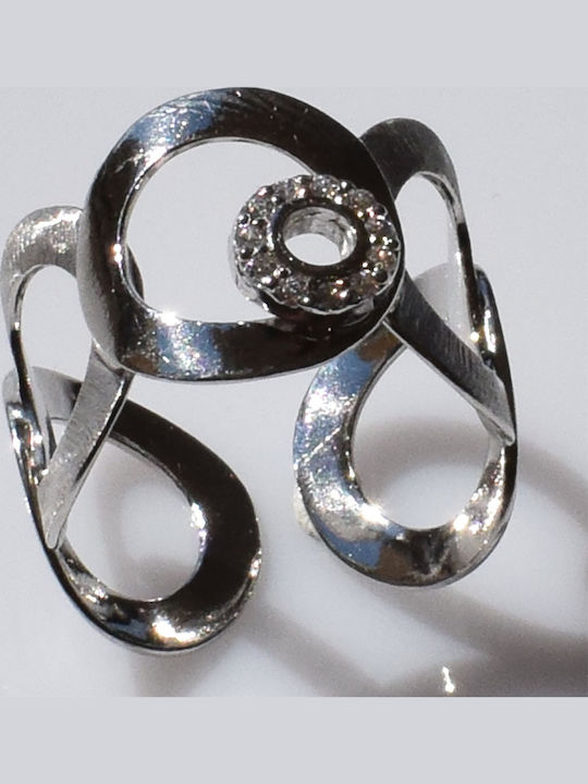 Bizoutaki Ring with Zircon made of Silver