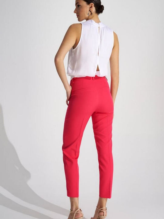 Ale - The Non Usual Casual Women's Fabric Trousers Pink