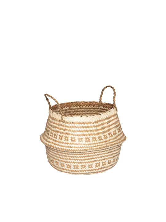 Decorative Basket Wicker with Handles 35x35x40cm 157044A Atmosphera