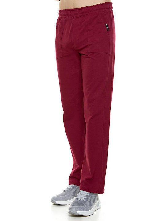 Sweatpants with Elastic Burgundy