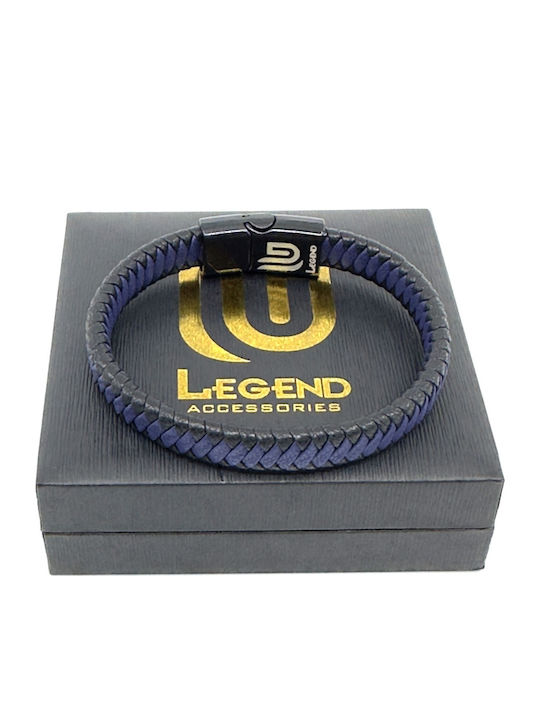 Legend Accessories Men's Leather Bracelet 21cm