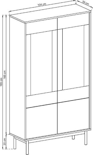 Jackson Hickory Δαπέδου Jackson Hickory / Γραφίτης 104x39x185cm