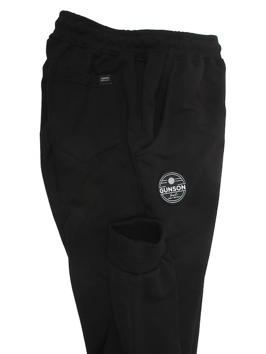 Gunson Men's Sweatpants with Rubber Black