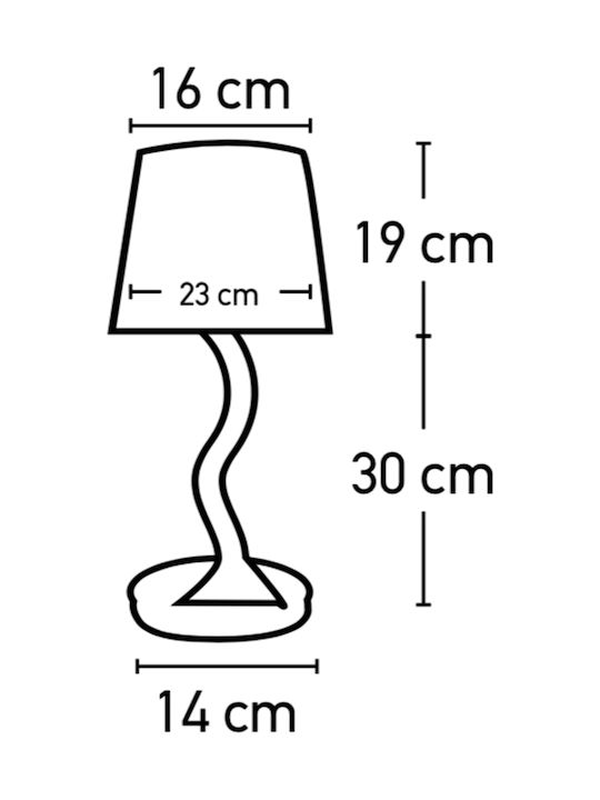 Inlight 3433 Tischlampe aus Seil für Fassung E27 mit Weiß Schirm und Schwarz Basis
