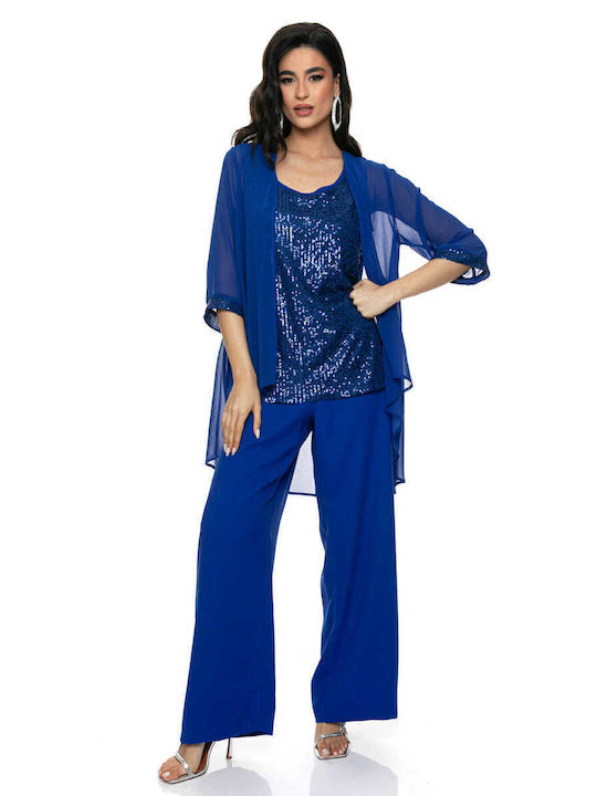 RichgirlBoudoir Women's Blue Set with Trousers