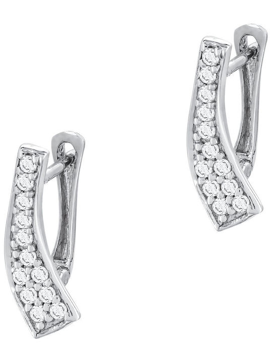 Kiriakos Gofas Set with Necklace , Earrings & Ring from White Gold 14K with Stones