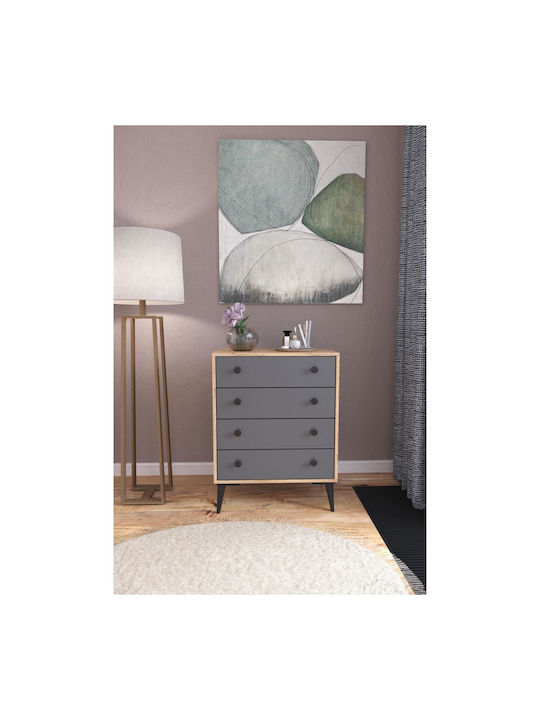 Amari Wooden Chest of Drawers with 5 Drawers 72x43x96cm