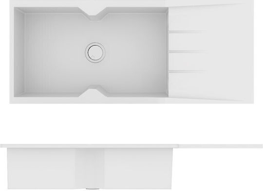 Sanitec Ultra Granite 817 Ένθετος από Συνθετικό Γρανίτη Μ116xΠ50cm