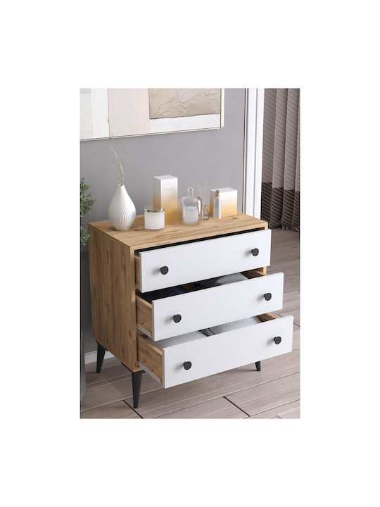 Amari Wooden Chest of Drawers with 3 Drawers 72x43x79cm