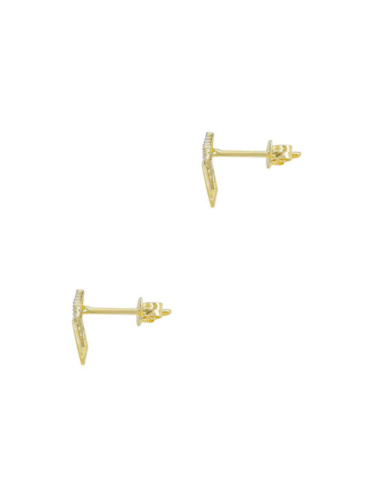 Kiriakos Gofas Earrings Pendants made of Gold 14K with Stones