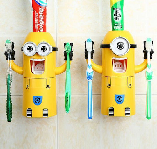 Minions Βάση Στήριξης Οδοντόβουρτσας Πλαστική Κίτρινη Minions Βάση Στήριξης Οδοντόβουρτσας Πλαστική Κίτρινη