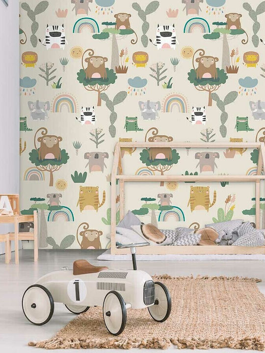 Wall Mural Paper Beige L100xW280cm Washable