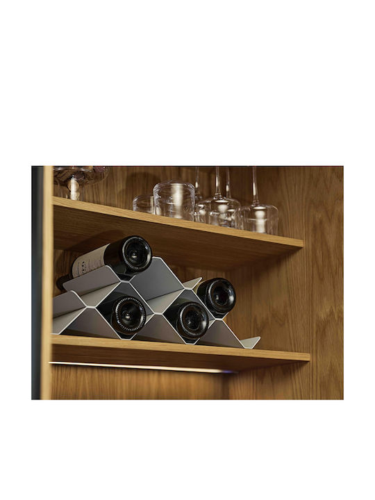 Zone Denmark Wandmontiert Flaschenhalter Metallisch für 9 Flaschen Γκρι & Ασημί 51.3x20x16.9εκ.