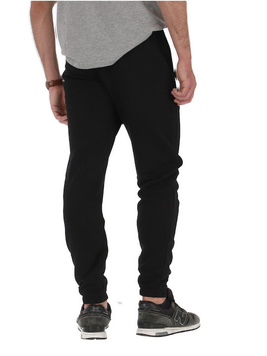 Prince Men's Fleece Sweatpants with Rubber Black