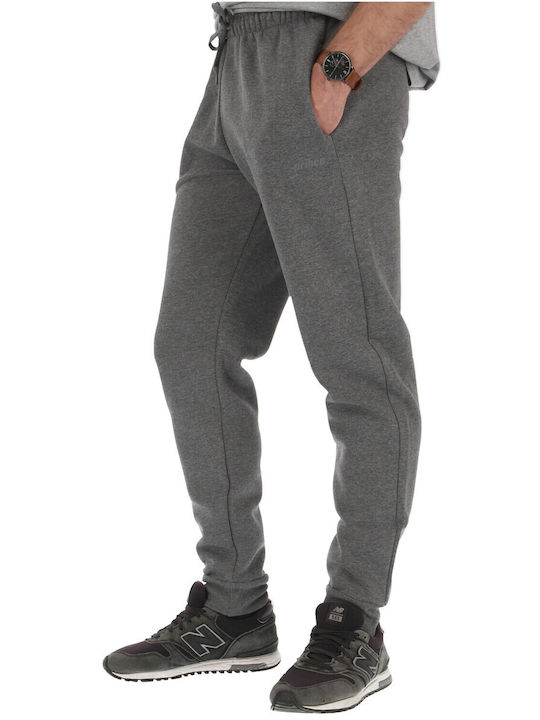 Prince Men's Fleece Sweatpants with Rubber Gray