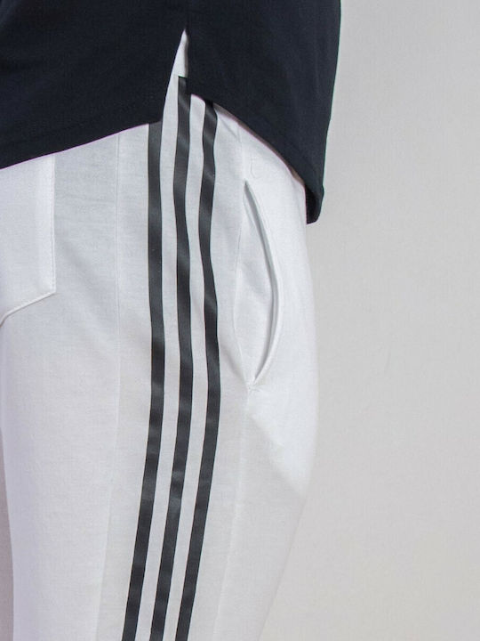 Sweatpants with Elastic White