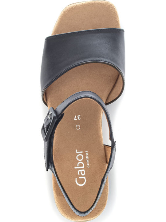 Leder Sandalen Anatomisch Schwarz
