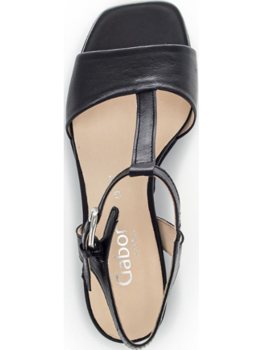 Leder Sandalen Anatomisch Schwarz