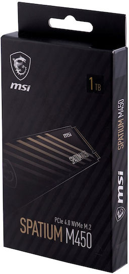MSI Spatium M450 SSD 1TB τύπου M.2 με σύνδεση PCI Express 4.0 S78-440L920-P83