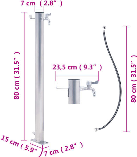 vidaXL Decorative Faucet Garden Stainless Steel 364502