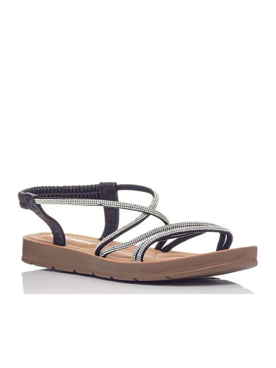 Women's Flat Sandals in Black Color